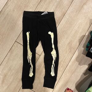 GAP Kids Black Pajama Bottoms with Skeleton Design